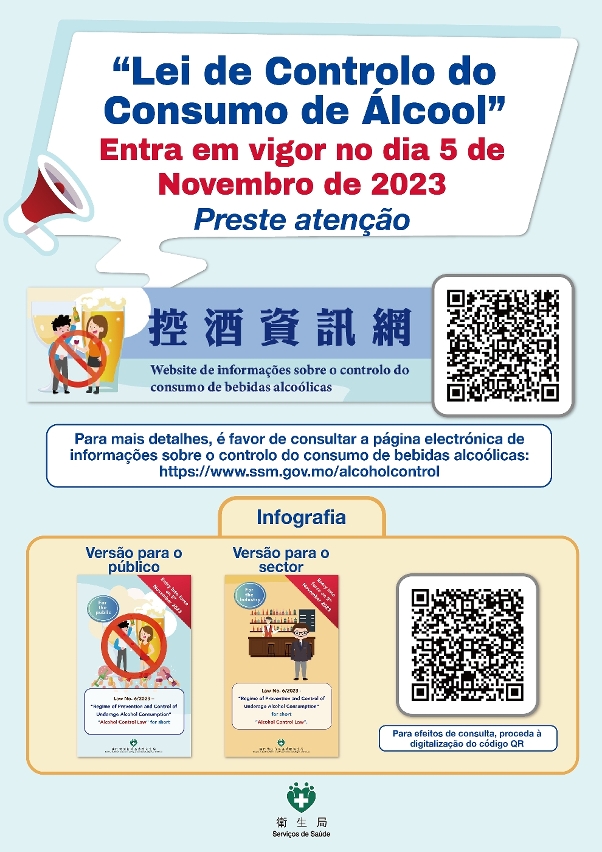 Infografia da “lei de controlo de consumo de bebidas alcoólicas”