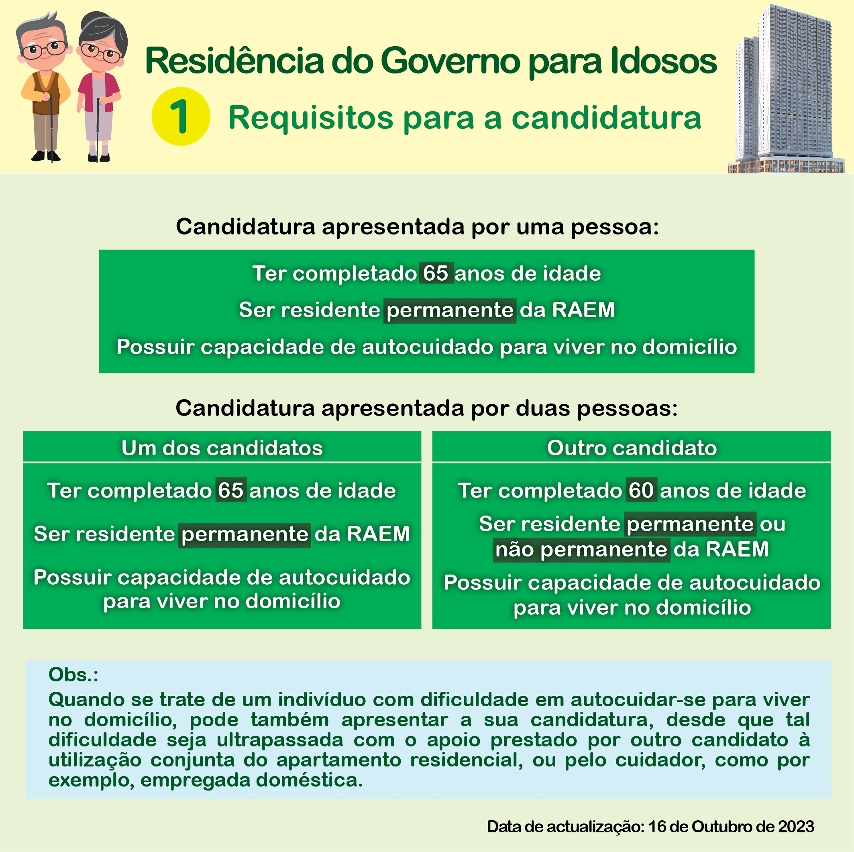 Infografia sobre residência do governo para Idosos 1