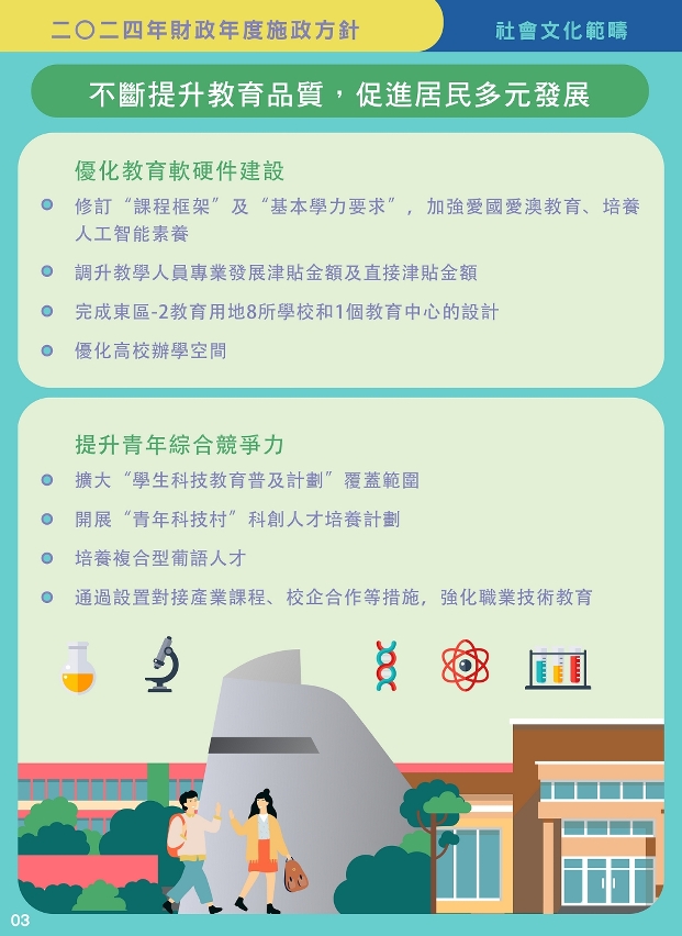 不斷提升教育品質，促進居民多元發展
