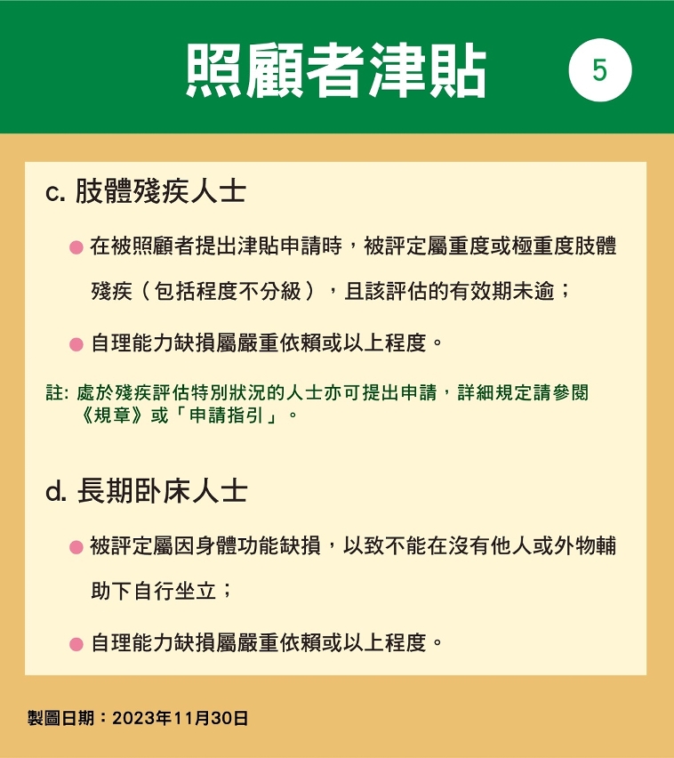 照顧者津貼圖文包