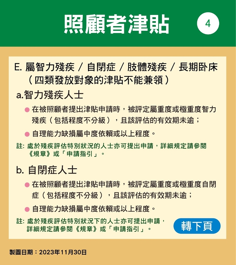 照顧者津貼圖文包