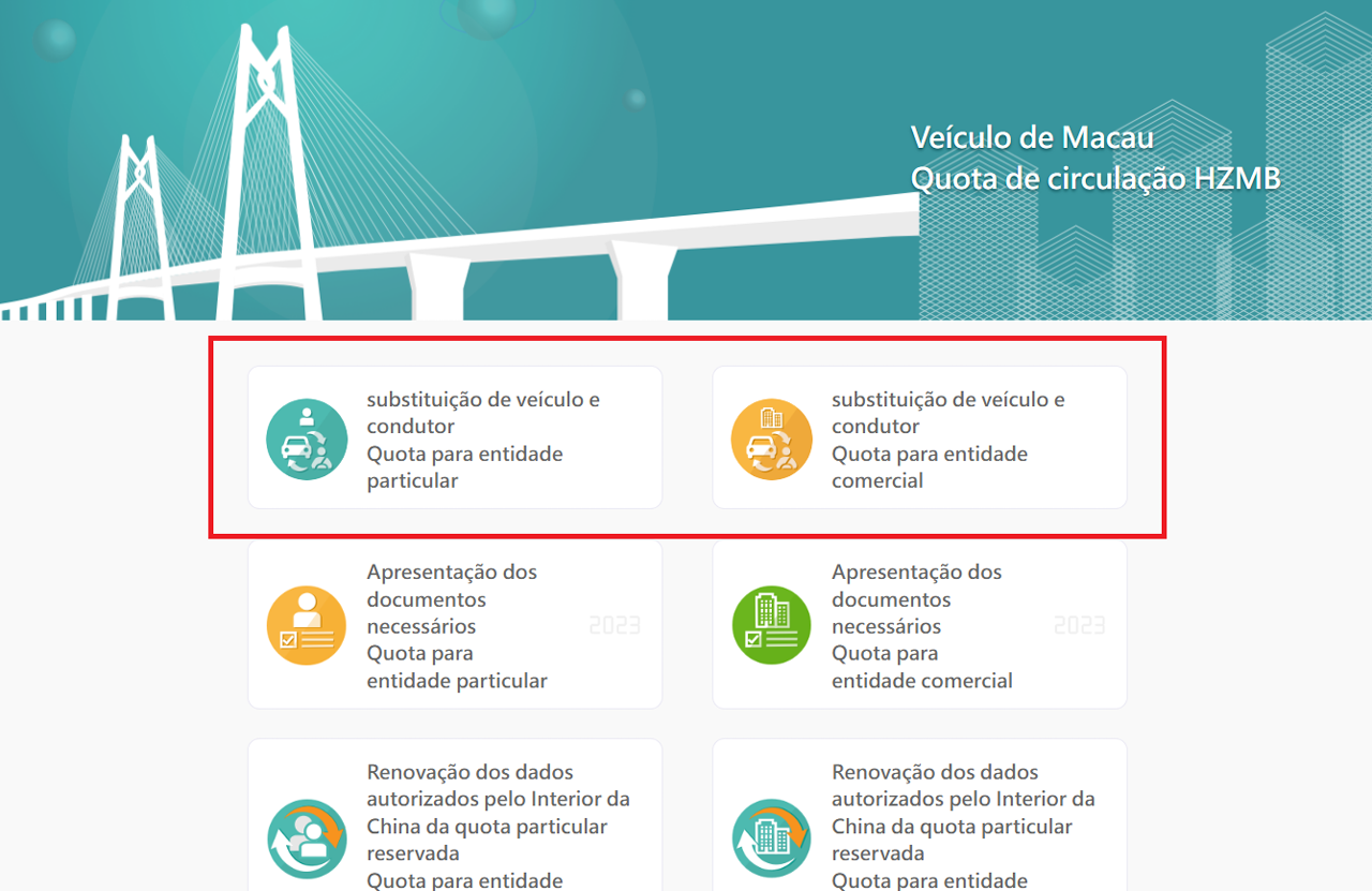 01. Adição de serviços online de substituição de veículo e de condutor para as quotas regulares