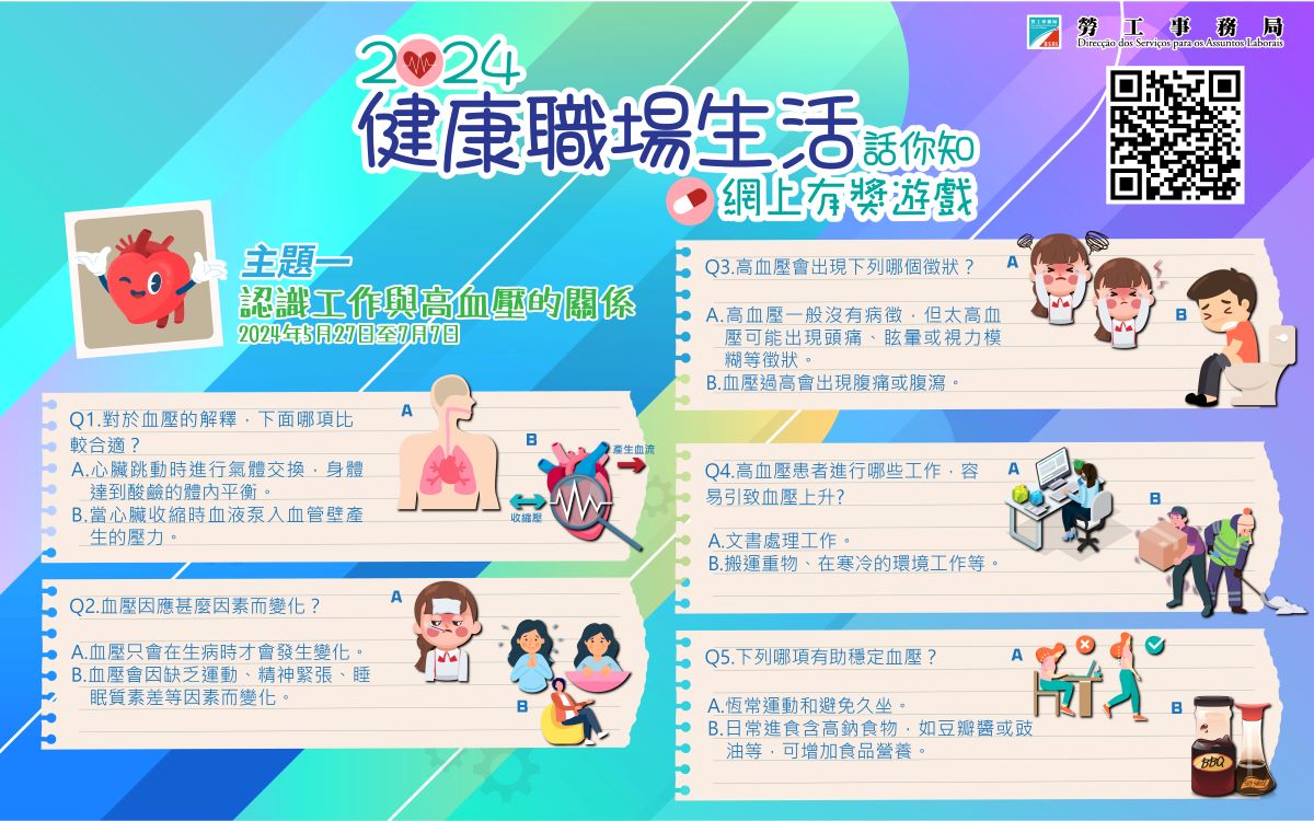 勞工局舉辨“健康職場生活話你知”有獎遊戲