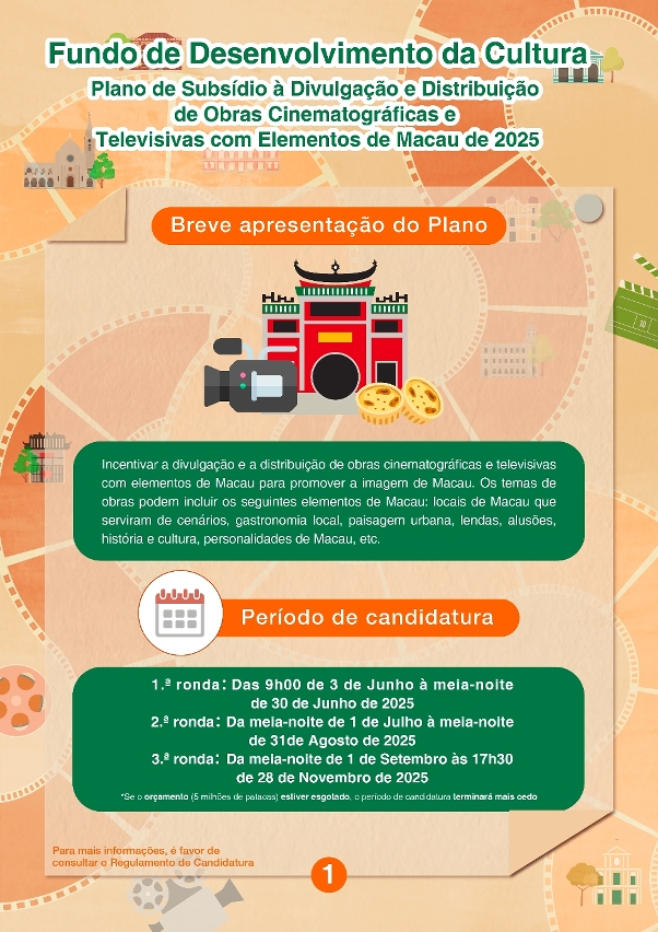 plano de subsídio à divulgação e distribuição de obras cinematográficas e televisivas com elementos de macau (1)