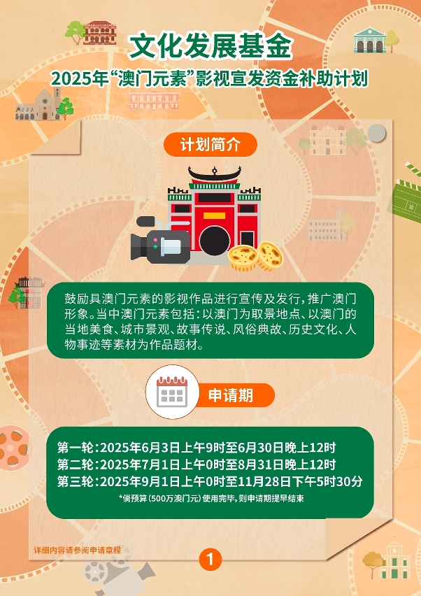 “澳门元素”影视宣发资金补助计划 (1)