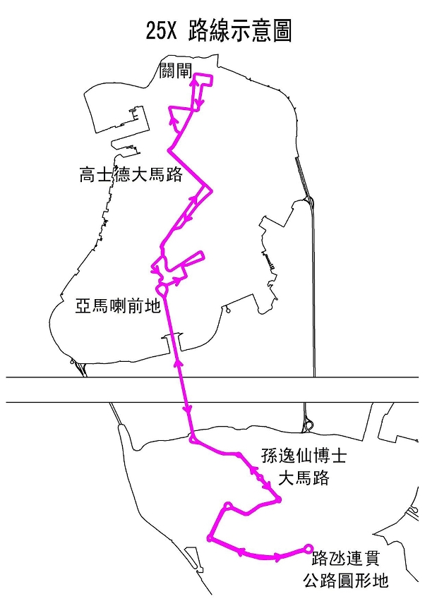 新增25x路線示意圖