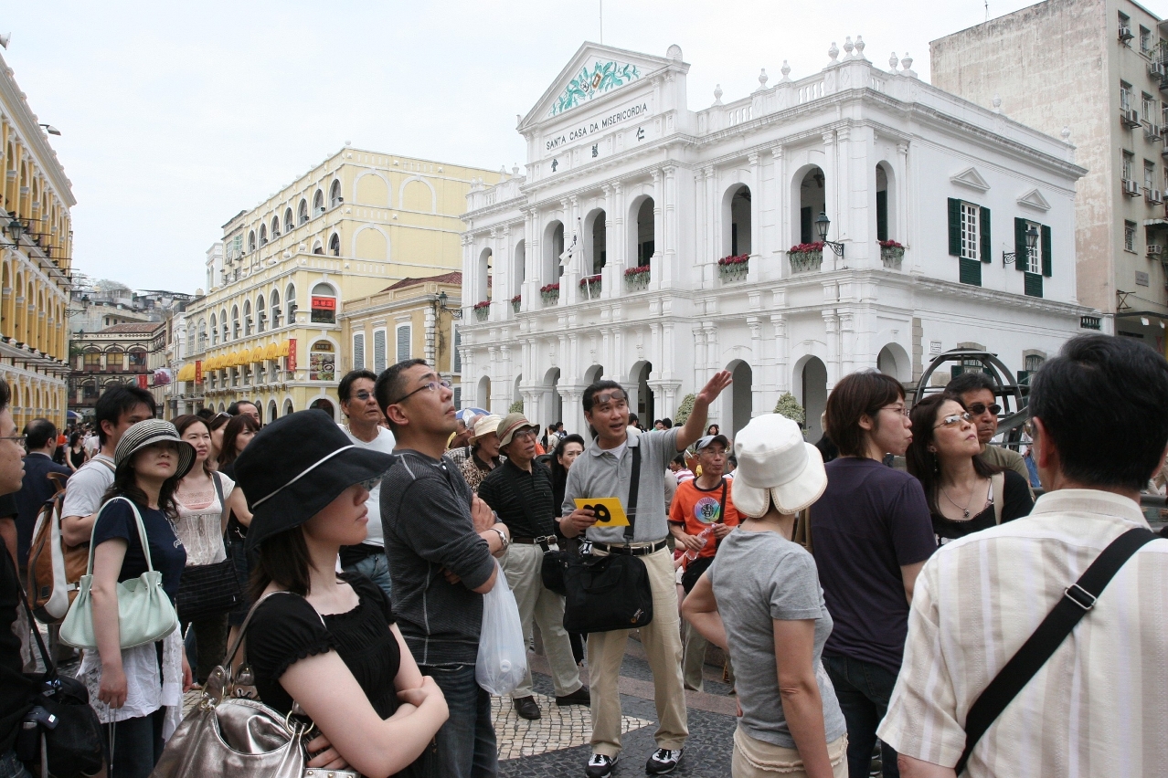 旅客參觀“澳門歷史城區”