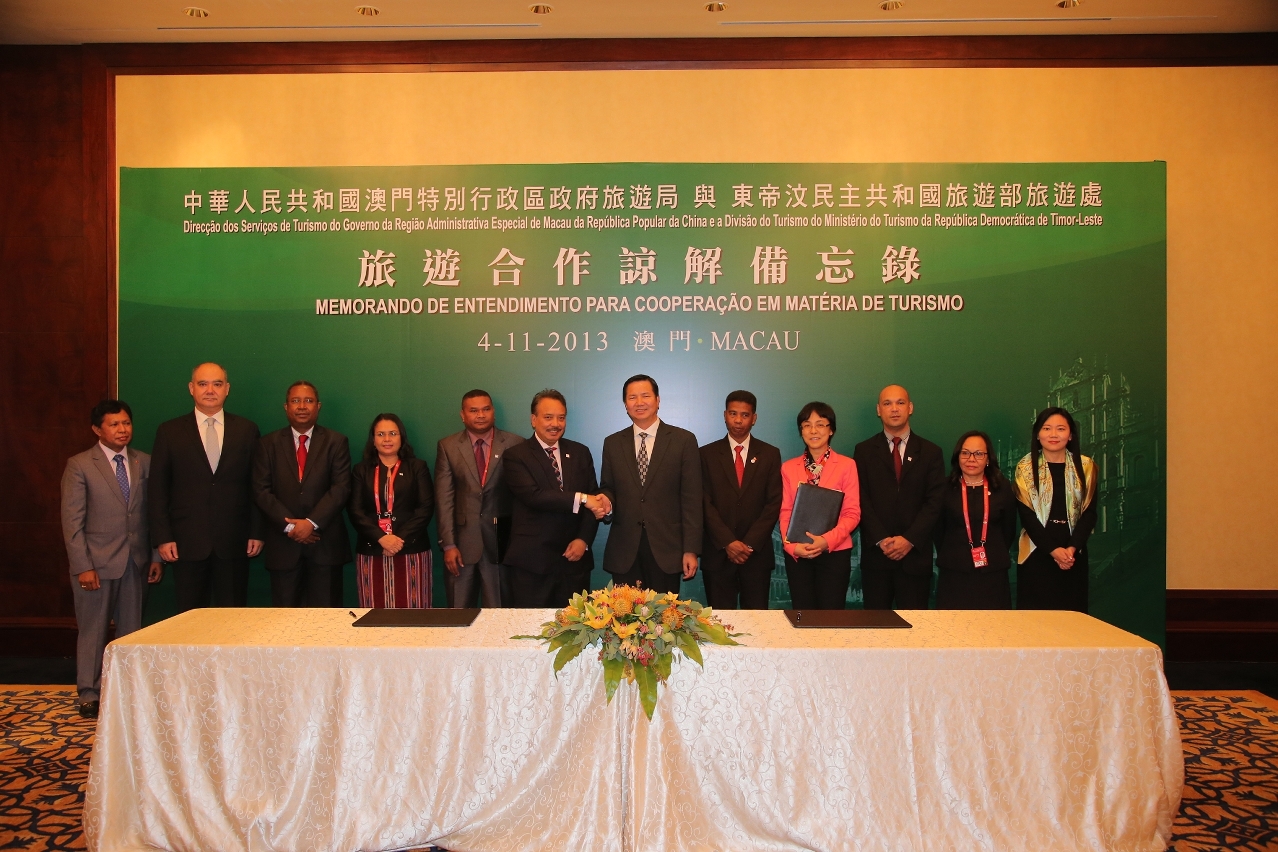 Assinatura de memorando de cooperação turística entre Macau e Timor-Leste