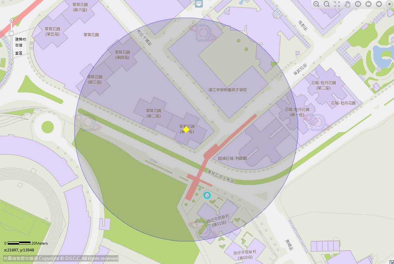 氹仔奧林匹克大馬路華寶花園一帶滅蚊範圍