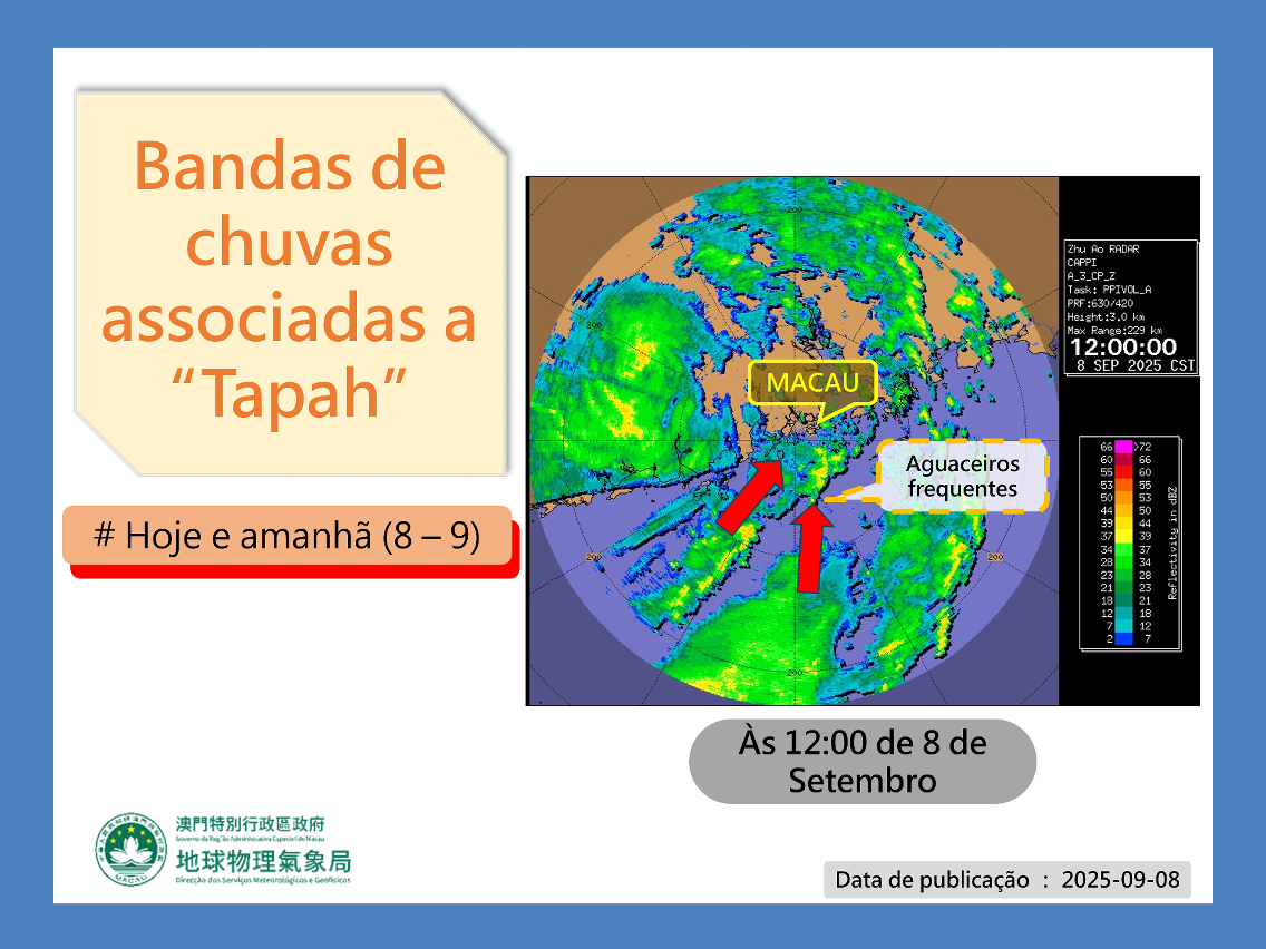 Figura 3. Imagem de radar às 12:00 de 8 de Setembro