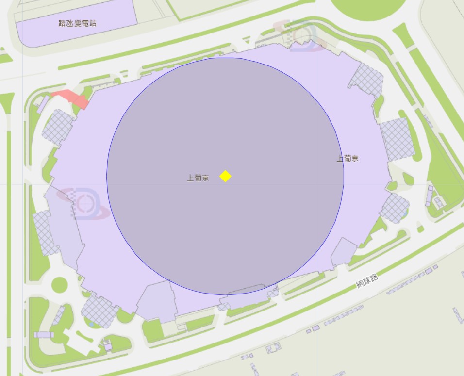 1. 上葡京附近風險區域100米半徑範圍