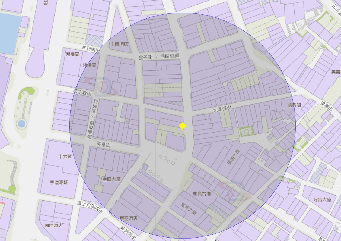 十月初五街108号国光大厦附近风险区域100米半径范围