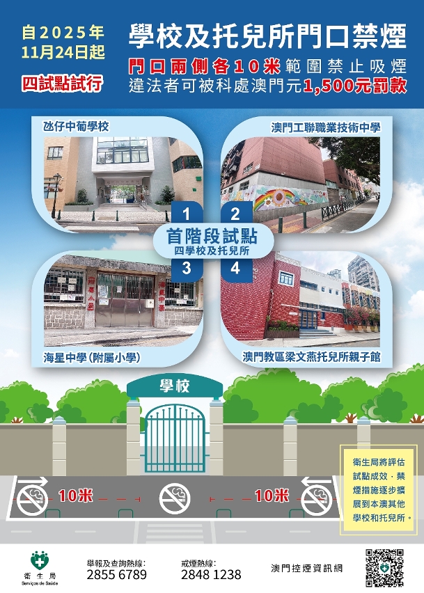 学校及托儿所门口禁烟图文包