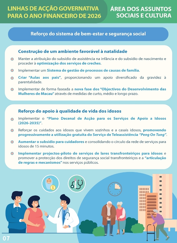 linhas de acção governativa da área dos assuntos sociais e cultura para 2026-08