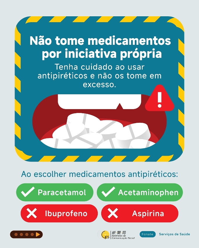 Não tome medicamentos por iniciativa própria