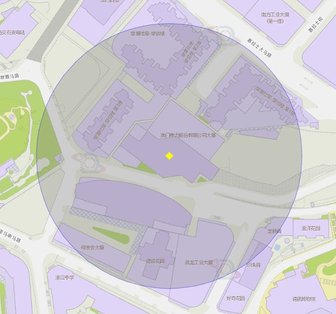 馬交石炮台32至36號附近風險區域100米半徑範圍