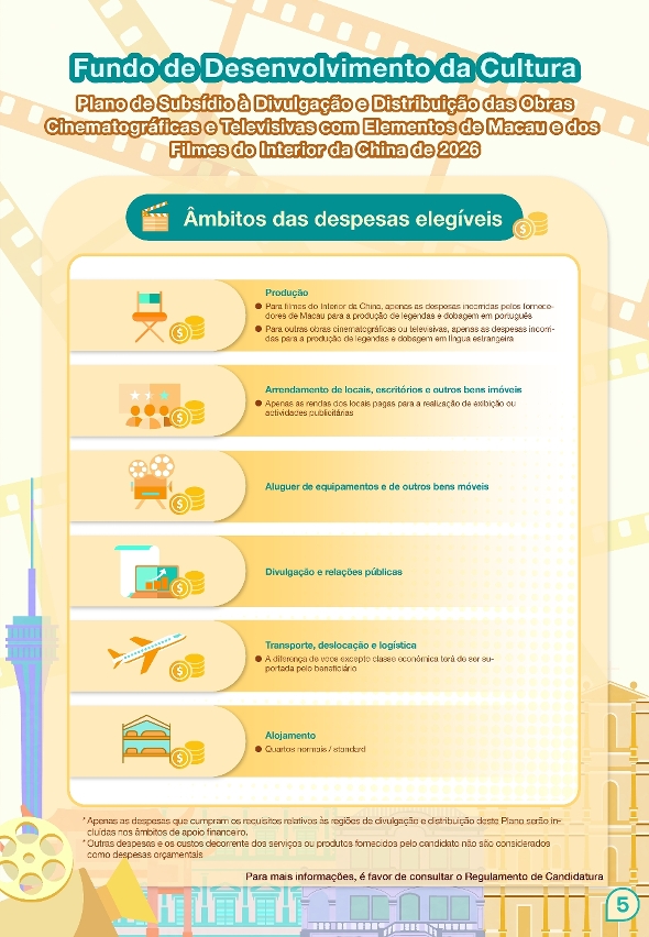 plano de subsídio à divulgação e distribuição das obras cinematográficas e televisivas com elementos de macau e dos filmes do interior da china (5)