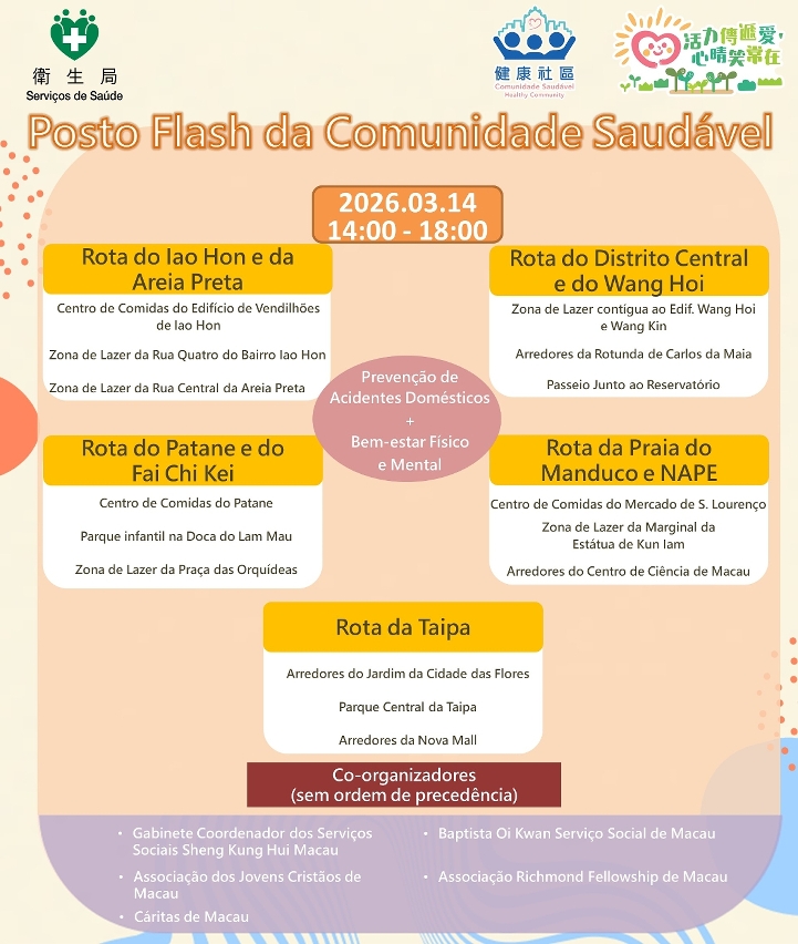 Cartaz do “Posto Flash da Comunidade Saudável”