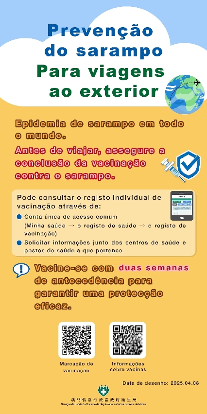 Prevenção do sarampo para viagens ao exterior