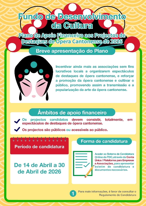 plano de apoio financeiro aos projectos de destaques de ópera cantonense de 2026 (1)