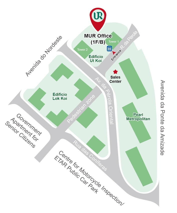 Location map of MUR’s new office