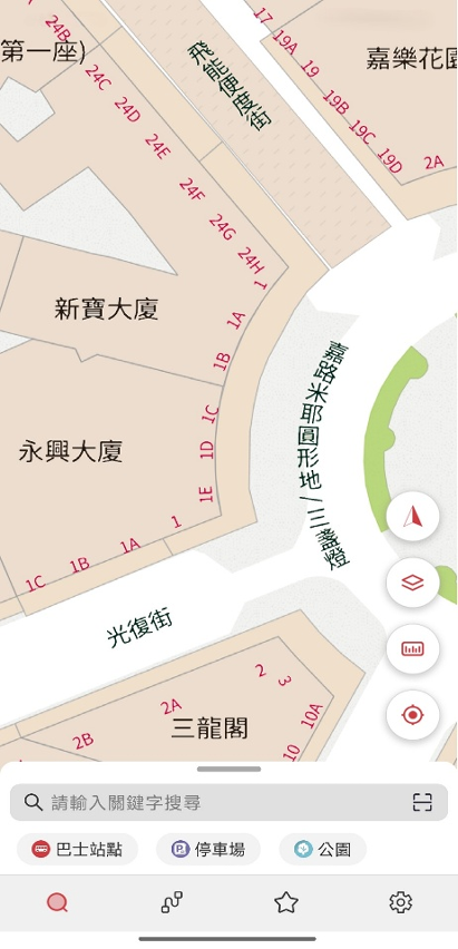 增設「大字版全澳地圖」選項