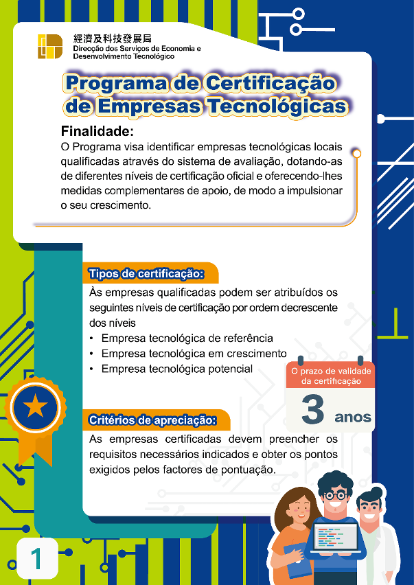 Infografia do Programa de Certificação de Empresas Tecnológico