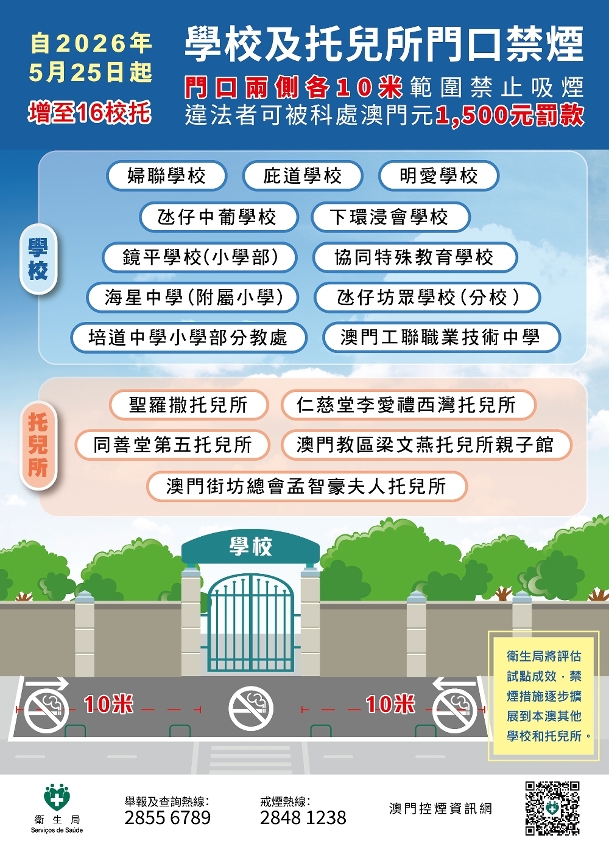 學校及托兒所門口禁煙圖文包