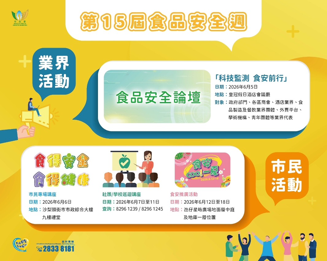 食品安全周市民活动，欢迎踊跃报名