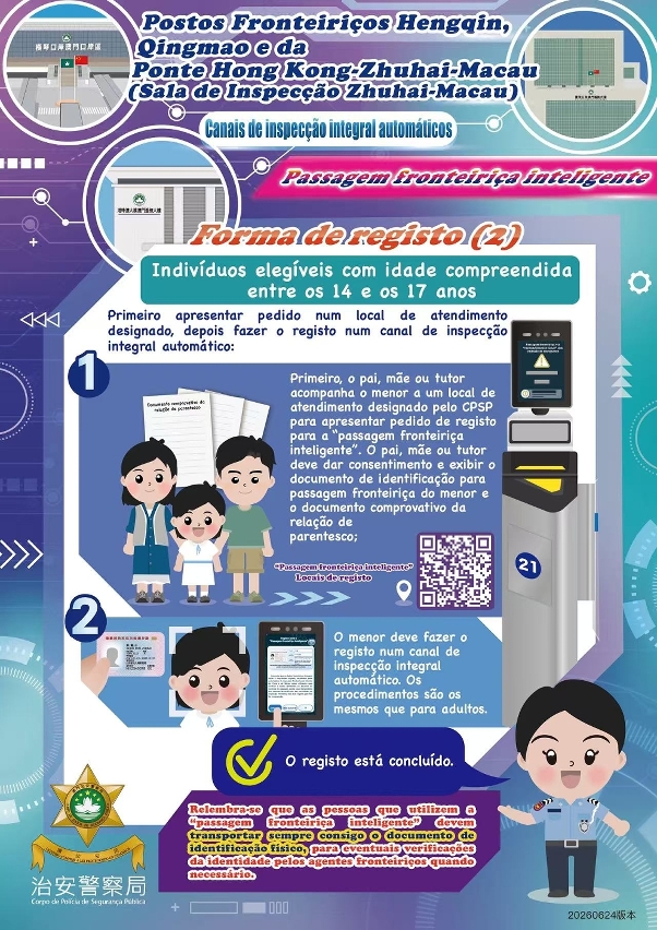 uma vez registado, é possível utilizar o serviço em três postos fronteiriços(4)