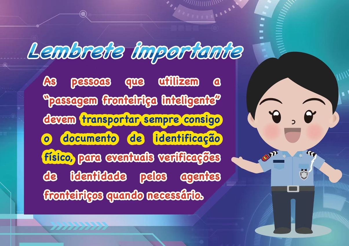 uma vez registado, é possível utilizar o serviço em três postos fronteiriços(2)