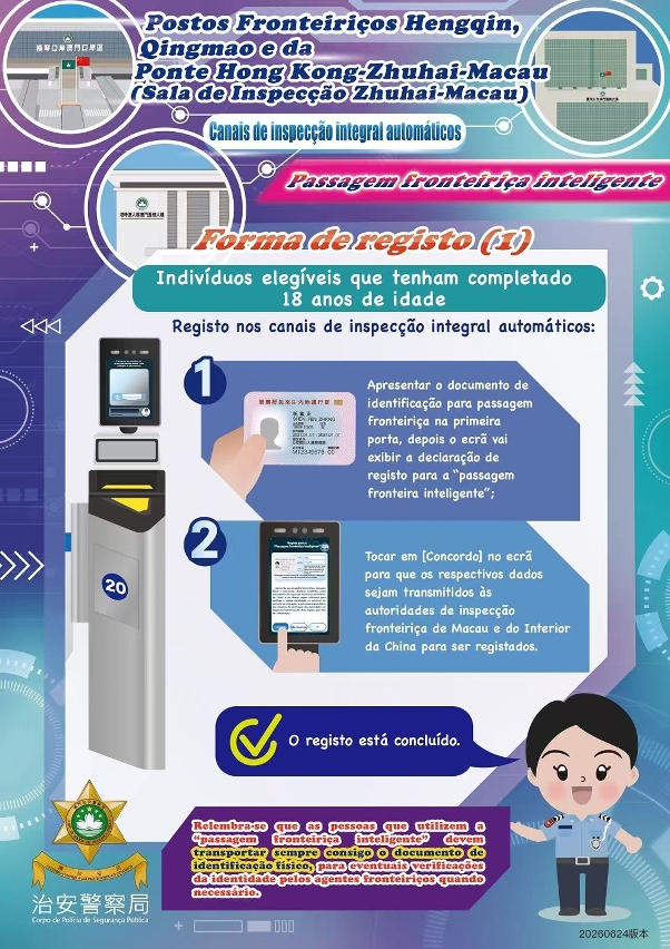 uma vez registado, é possível utilizar o serviço em três postos fronteiriços(3)