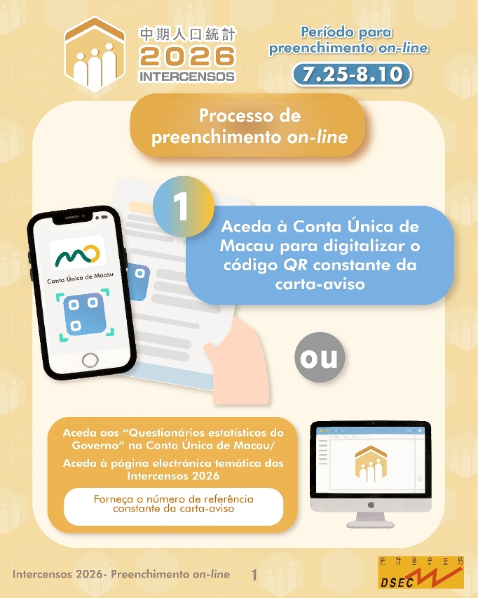 Intercensos 2026 - Processo de preenchimento on-line