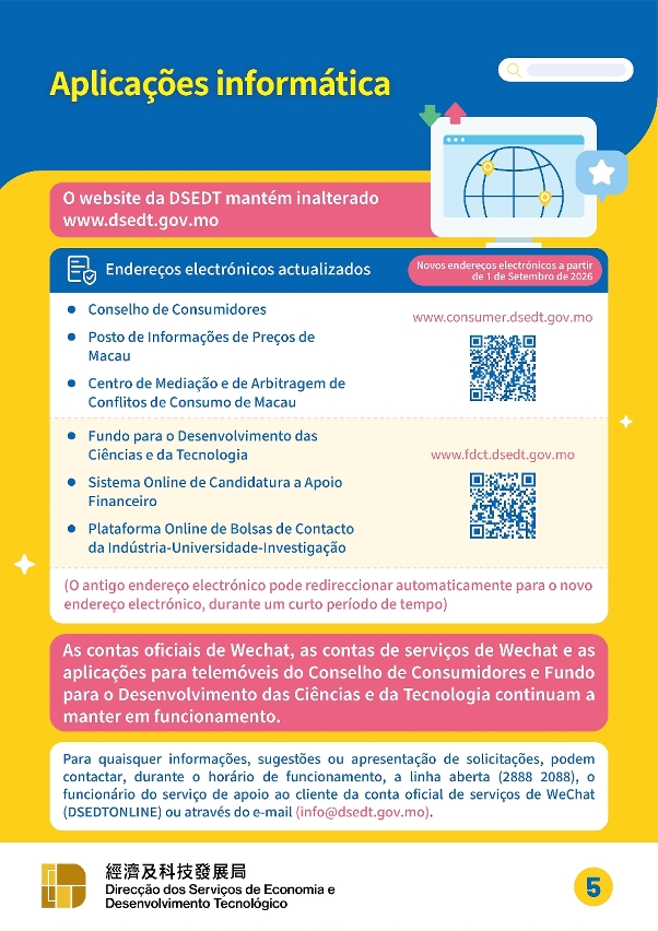 Infografias da nova organograma da DSEDT