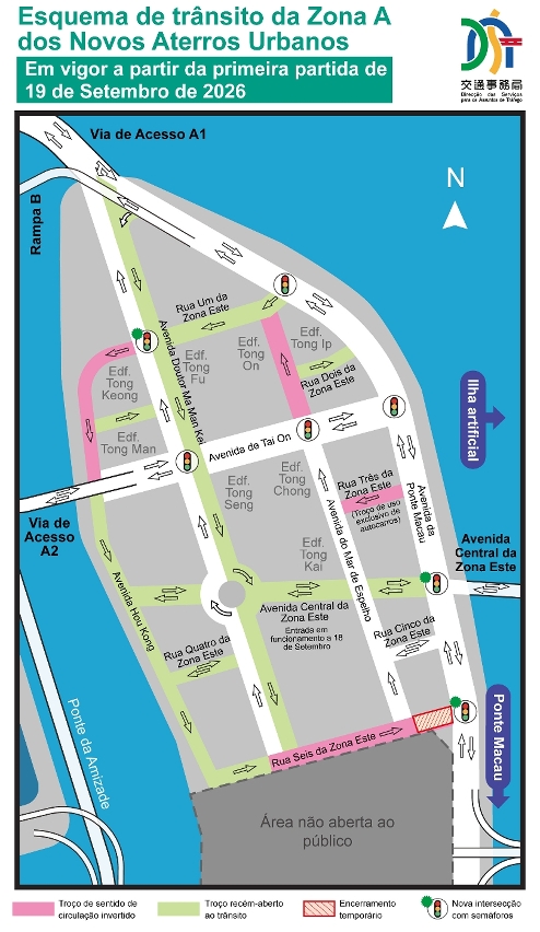 1. abertura das vias públicas a norte da rua seis da zona este