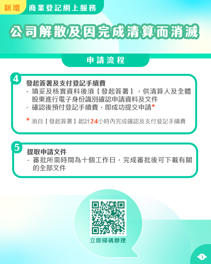 4. 公司解散及因完成清算而消灭的登记申请流程（3）