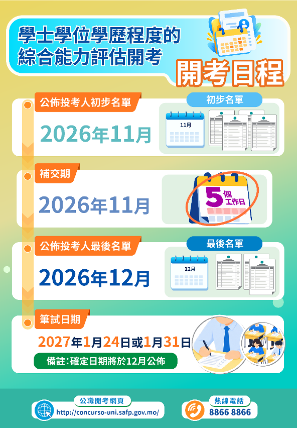 開考日程