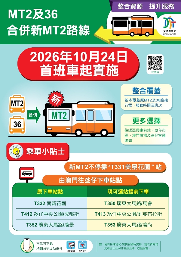 MT2及36合并新MT2路线